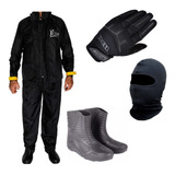 Kit Capa De Chuva Luva X11 Bota Delta Balaclava Motoqueiro