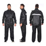 Kit Capa De Chuva Motoqueiro Impermeável Reforçada C/capuz