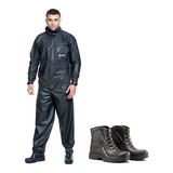 Kit Capa De Chuva Yess + Bota Pantaneiro - Moto Motoqueiro