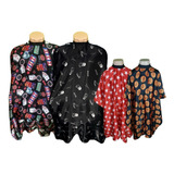 Kit Capa De Corte Barbeiro/cabeleireiro 2 Adulto+ 2 Infantil