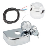 Kit Capa Engate Inox Reboque Bola Aço Tomada Cromada E Cabo.