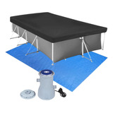 Kit Capa + Forro P Piscina 5000 L + Bomba Filtro 220v Mor