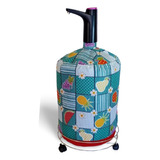Kit Capa Invertida E Suporte Aço P/ Galão De Agua Em Pé 20l 