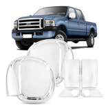 Kit Capa Retrovisor Cromado F250 99 00 A 11 Aplique Maçaneta