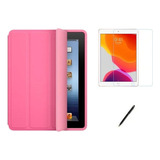 Kit Capa Smart Case iPad 9a Geração 10.2 /can/pel - Rosa