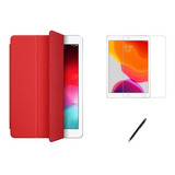 Kit Capa Smart P/iPad 9a Geração 10.2 /can/pel - Vermelho