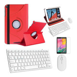 Kit Capa Verm /teclado/mouse/pel Galaxy Tab
