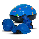 Kit Capacete Infantil C/ Joelheira Cotoveleira Munhequeira
