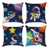 Kit Capas Almofadas Decorativa Astronauta Nº2