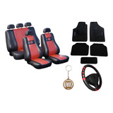 Kit Capas Bancos Couro Carro Tapetes