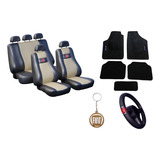 Kit Capas Bancos Couro Tapetes Volante Uno Todos Anos