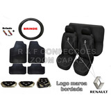 Kit Capas Bancos Jogo Tapetes Pedaleira Volante Clio 2015