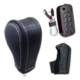 Kit Capas Couro Chave+ Manopla Câmbio Jeep Cherokee Overland
