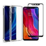 Kit Capinha Capa Anti Impacto Para Xiaomi Mi 8 + Pelicula