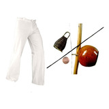 Kit Capoeira 01 Berimbau + Calça Abada - Rabo De Arraia