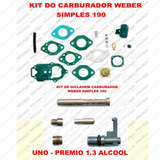 Kit Carburador Weber 190 Uno -