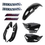 Kit Carenagem Adesivo Fan 125 2004 Ate 2008 Preto Brilhante