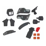 Kit Carenagem Completo Com 16 Peças Da Nx 150 Nx 200 Preto