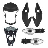 Kit Carenagem Do Farol Dianteiro + Piscas Cg Titan Fan Start