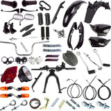 Kit Carenagem Farol Pisca Pedal Cg 125 Fan 2004/2008 Preto