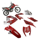 Kit Carenagem Nxr 150 Bros 2011 Esd Vermelha Com Adesivo
