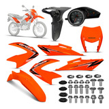 Kit Carenagem Nxr Bros 150 2009 A 2012 + Painel + Parafusos