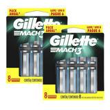 Kit Carga Gillette Mach3 Regular Com 16 Unidades