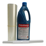 Kit Carimbo Com 1 Polímero, 5 Folhas Base, 5 Filmes Protetiv