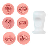 Kit Carimbos Amor De Mãe Brigadeiro Marcador 2cm Blue Star