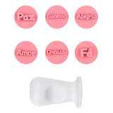 Kit Carimbos Desejos 2cm P/ Brigadeiro Confeitaria Bluestar