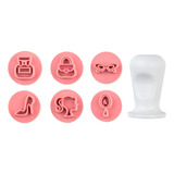 Kit Carimbos Femininos Barbie 2cm Blue Star Marcar Docinho