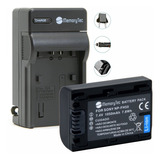 Kit Carregador + Bateria Np-fh50 P Sony Dcr-dvd106, Dcr-hc38