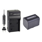 Kit Carregador + Bateria Np-fh70 P Sony Dcr-dvd106, Dcr-hc38