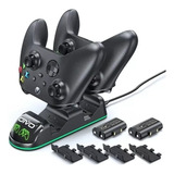 Kit Carregador Duplo Dock + 2 Bateria Xbox Series One X / S