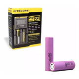 Kit Carregador Nitecore D2 + 02 Bateria 18650 Samsung 30q