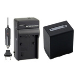 Kit Carregador +bateria Np-fh100 Para Sony Sr67 Hdr-xr500v