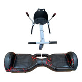 Kit Carrinho Com Hoverboard Skate Elétrico 6,5 Led Bluetooth