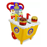 Kit Carrinho Comida Lanche Brinquedo Infantil Gigante Luxo