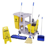 Kit Carrinho De Limpeza Profissional América Bralimpia Kit 3