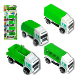 Kit Carrinhos Caminhão Lixo Reciclagem Miniatura