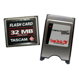 Kit Cartão Compact Flash 32mb Tascam + Adaptador Pcmcia