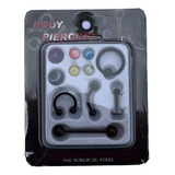 Kit Cartela 5 Piercing Aço Orelha