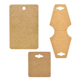 Kit Cartelas Tag Para Brinco Corrente Ou Colar 100 Gravatas 100 Tags 2 Furos 100 Tag 6 Furos Preto