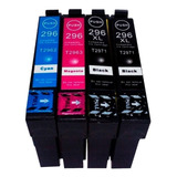 Kit Cartucho Compatível Para Epson 296 T02971 Xp231 Xp241
