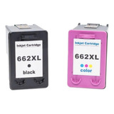 Kit Cartucho De Tinta Compativel Hp 662xl Black E Color