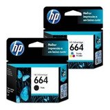 Kit Cartucho Hp 664 Preto E