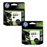 Kit Cartucho Hp 664xl Original F6v30ab