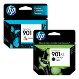 Kit Cartucho Hp 901xl Black 901