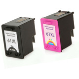 Kit Cartuchos Compatível Microjet Para Hp 61xl Preto E Color