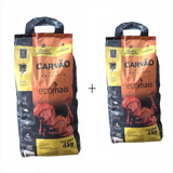 Kit Carvão Ecológico Tipo Briquete 8 Kg Churrasco